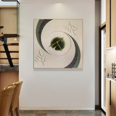 轻奢风挂画酒店客房高级感客厅背景墙立体装饰画餐厅玄关肌理壁画