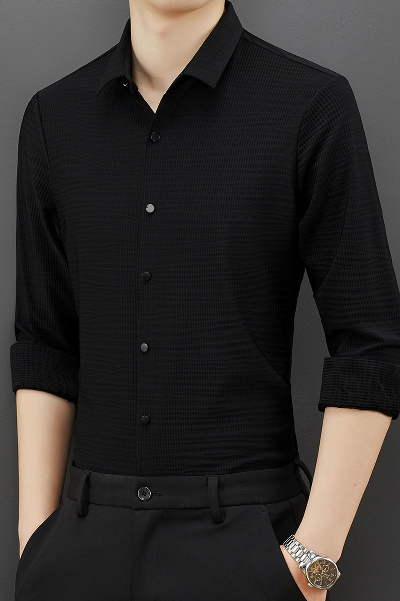 Encuentra una fábrica exclusiva de camisas personalizadas para hombres primavera y verano de alta calidad 2024 camisa anti-escaldado simple estilo de negocios