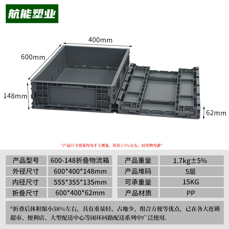 -5899.999999999--47.999999999% off 스택 물류 상자 [회색]