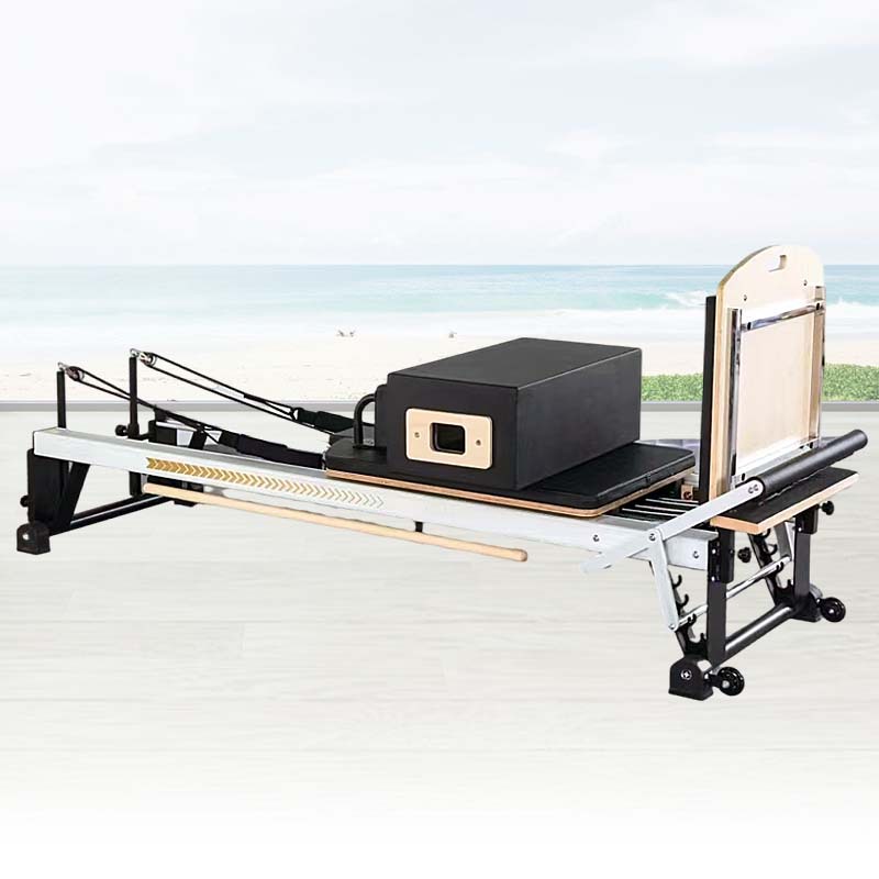 Pilates aluminio pequeña cama blanca sala de yoga gimnasio entrenamiento privado equipo de fitness yoga núcleo cama reformador