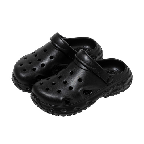 Thick-soled parent-child hole shoes for summer, 2025 new style, height-increasing EVA slip-on sandals with a 