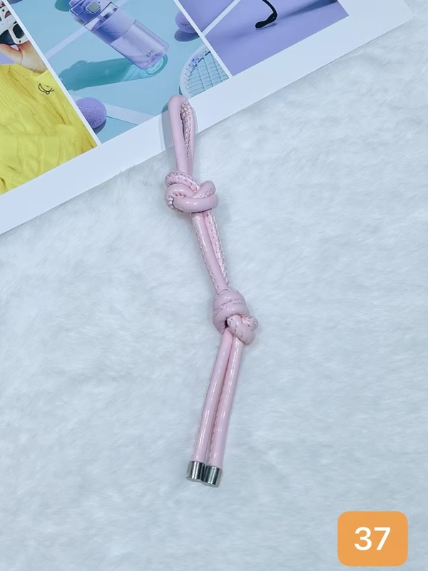 彩色皮革包包挂件创意时尚百搭diy皮绳双绳结挂饰手机钥匙扣挂饰|undefined