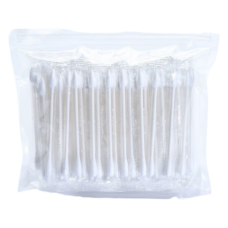 Маленькая мокса сломанный ряд оптом Одиночная независимая упаковка ватный тампон одноразовые двойные круглые головки уборка уход отель ватный тампон оптом