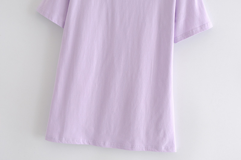 round neck short sleeve statue print T-shirt NSAM32411