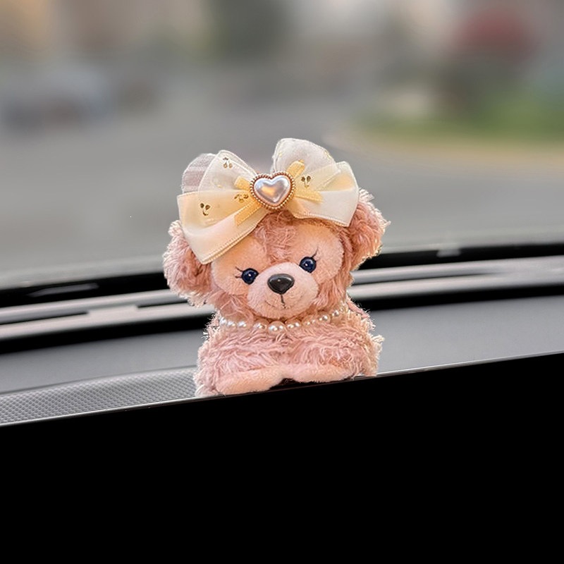 2026 new car accessories: Lina Belle car dashboard display screen, plush car interior decoration, StellaLou for girls