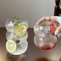 高ホウ素シリコンガラスマグカップ花ラテミルク飲料エスプレッソカップ洗練されたカップ朝食グラス