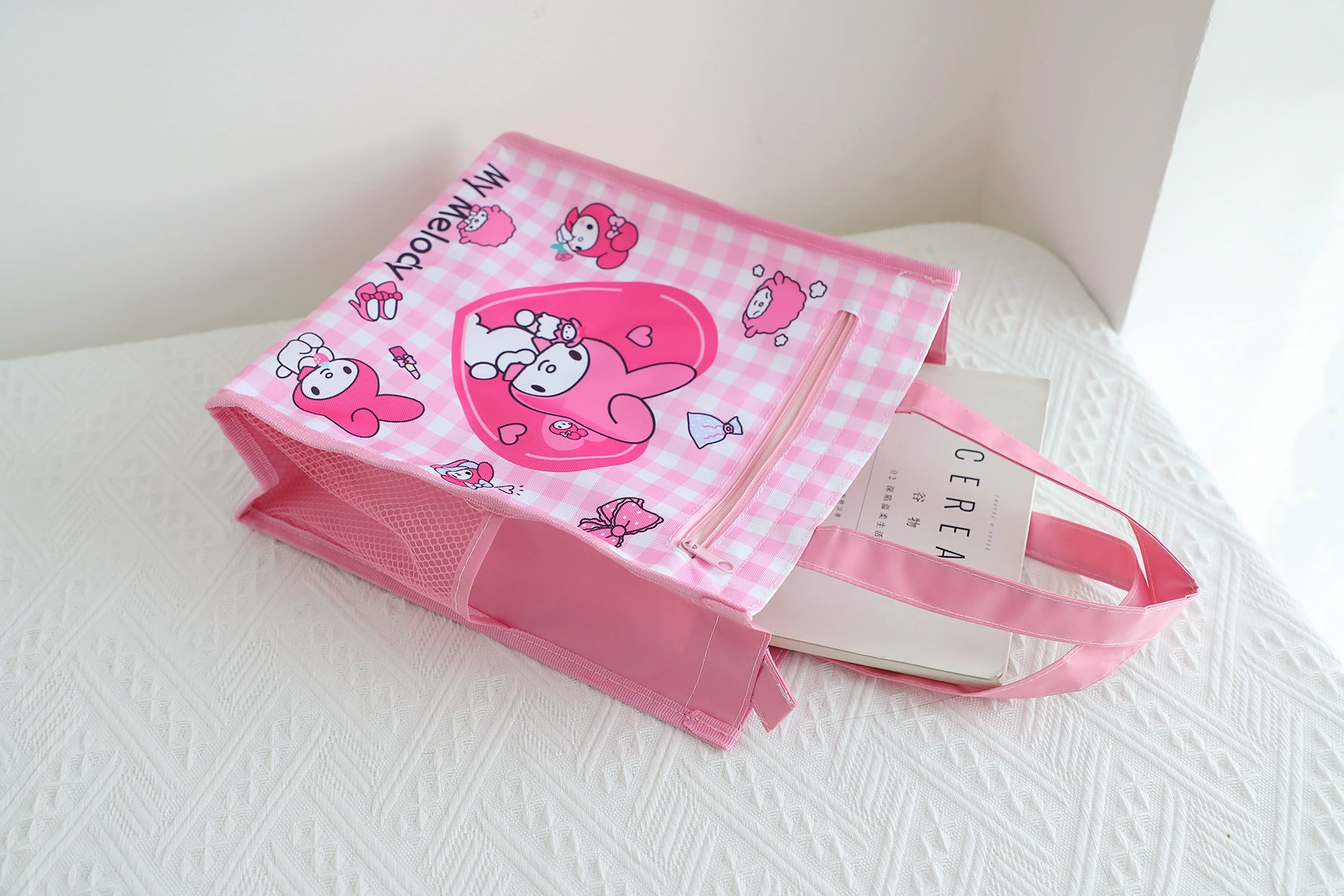 Handheld art cartoon study bag, oxford cloth