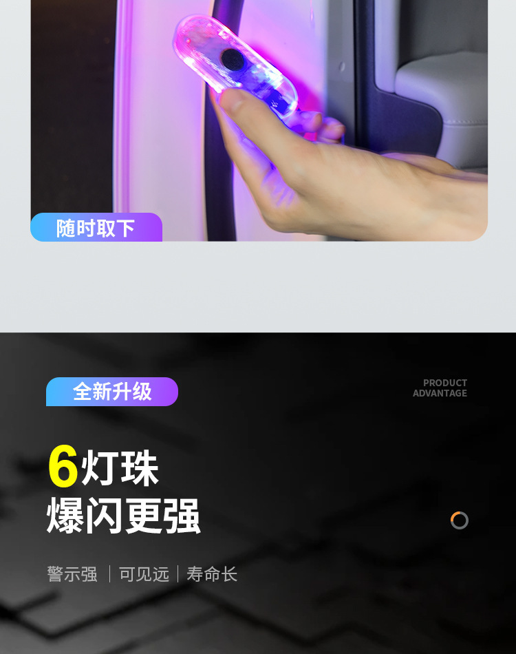 Magnetic Control Car Door Led Lighting Lamp, Car Welcome Light, Ground Lighting, No Wiring Required, Car Decoration, Door Opening Sensor Light