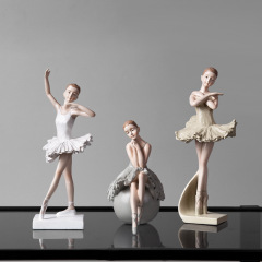 北欧のクリエイティブバレエの女の子の置物ins風ダンサーのサンプルルームのプリンセスルームの柔らかい装飾品のインテリア