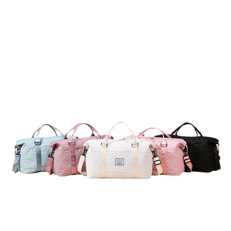 2025 bolsas de viaje de gran capacidad bordadas de diamante bolsas de yoga bolsas de equipaje separación húmeda seca bolsa madre comercio exterior al por mayor image 6