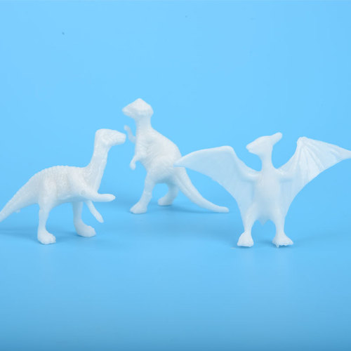 diy painted white embryo painted simulation model set static plastic tyrannosaurus rex triceratops toy dinosaur white model