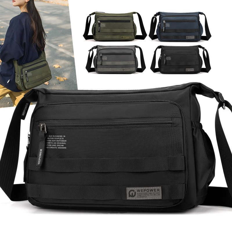 Wepower's New Men's Business Large-Capacity Shoulder Bag Is Water-Repellent and Suitable for Casual Travel and Cross-Body Use