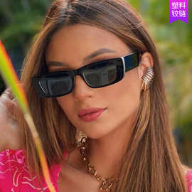 欧美时尚小框方形太阳镜 2021新款个性潮流ins墨镜女跨境太阳眼镜