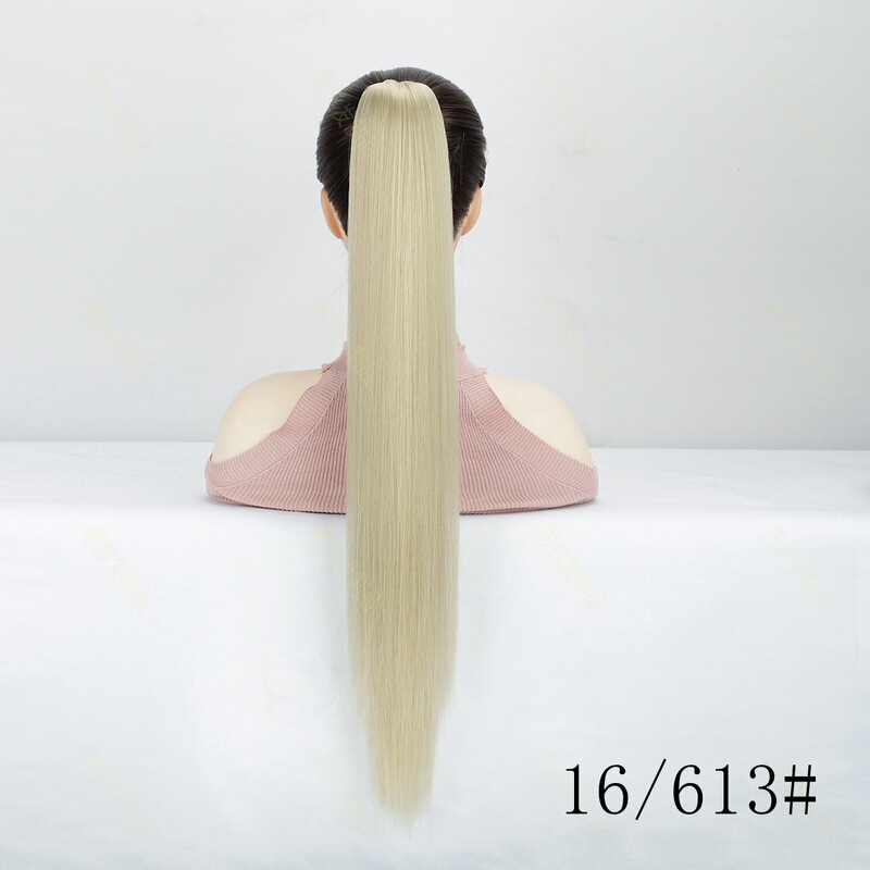 ポニーテールのかつらの女性の長髪のつかみの長さはまっすぐで高いポニーテールの夏の自然なネットの赤いつかみのクリップ式の長い髪のかつらのポニーテールです。|undefined