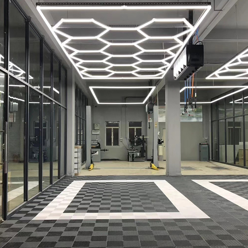 汽美洗车吊顶高能蜂窝灯LED补光工位车间灯方形吊顶机修日光灯