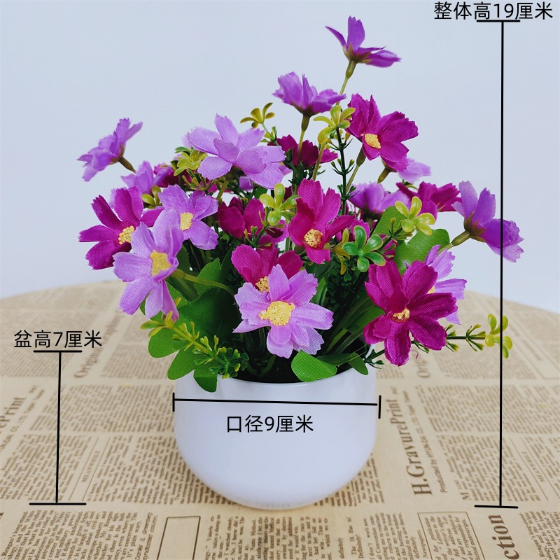 Pequeña imitación de flores falsas decoraciones de sala de estar decoración de mesa de té flores de plástico mano flores falsas plantas decoraciones