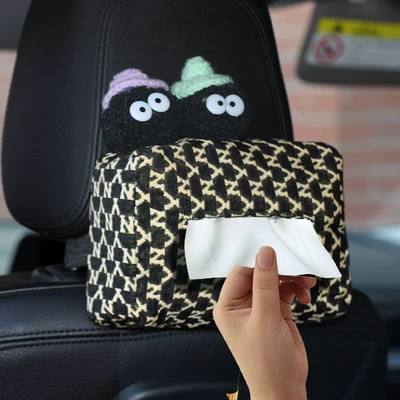 Black Coal Ball Car Tissue Car tissue box/set - purple-green-elf-high-end-tissue-bag