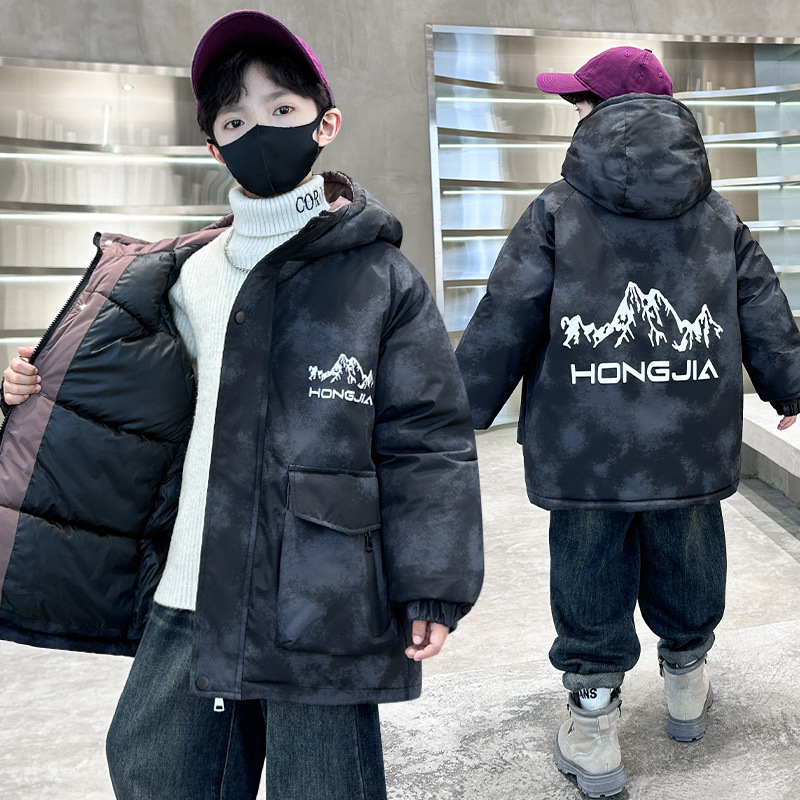儿童装冬装加厚派克棉衣羽绒棉2025冬季中大童棉服厚款保暖外套潮