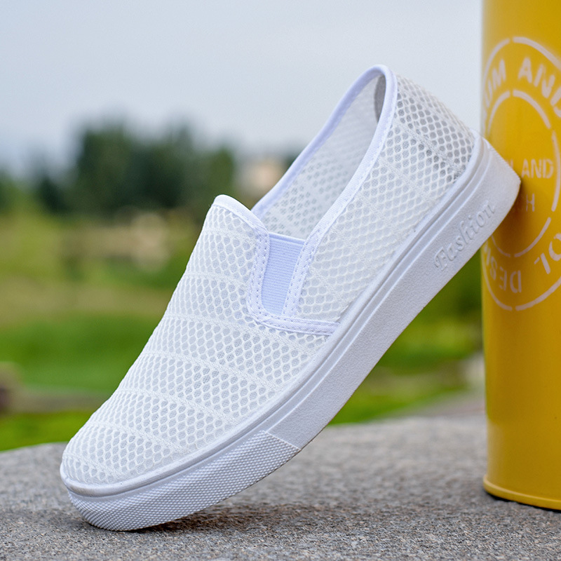 Mesh Shoes Women's Summer Lightweight Comfortable Low-top Breathable All-match White Shoes Women's Non-slip Lightweight Mesh Casual Shoes