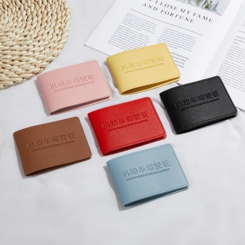 Motorcycle Driving License Cover Car License Card Driving Permit Case Cartoon Sticker Style LOGO Men and Women Identity Card Holder