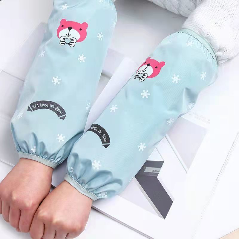 Waterproof Sleeves, Oil-Proof Long Sleeves for Men and Women, Cleaning Adult Work, Autumn and Winter Kitchen Anti-Fouling Cute Housework Sleeves