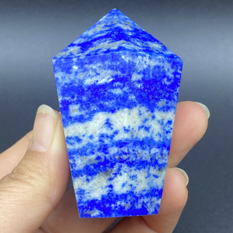 天然青金石柱子水晶摆件雕刻件桌面摆件手工雕刻件装饰直 买一送一 图 16