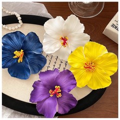 甘い海辺のビーチのハイビスカスの髪飾りハワイのリゾート風の花のヘアピン水着の花嫁の卵の花の髪飾り