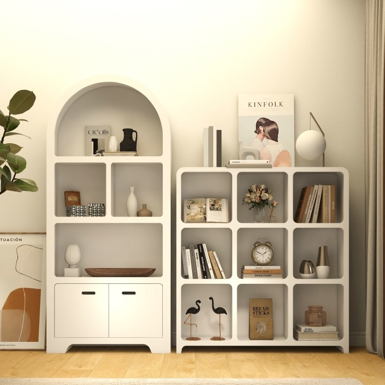 Cave Cabinet Grid Bookcase Kindergarten Storage Cabinet Cream Living Room Side Cabinet Storage Cabinet Free Combination Display M&