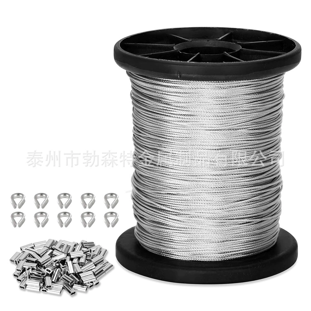 Трос из нержавеющей стали 304, тонкий и мягкий, целый рулон, подъемный, подъемный, сушилка для одежды, подвесная веревка для вьющихся растений