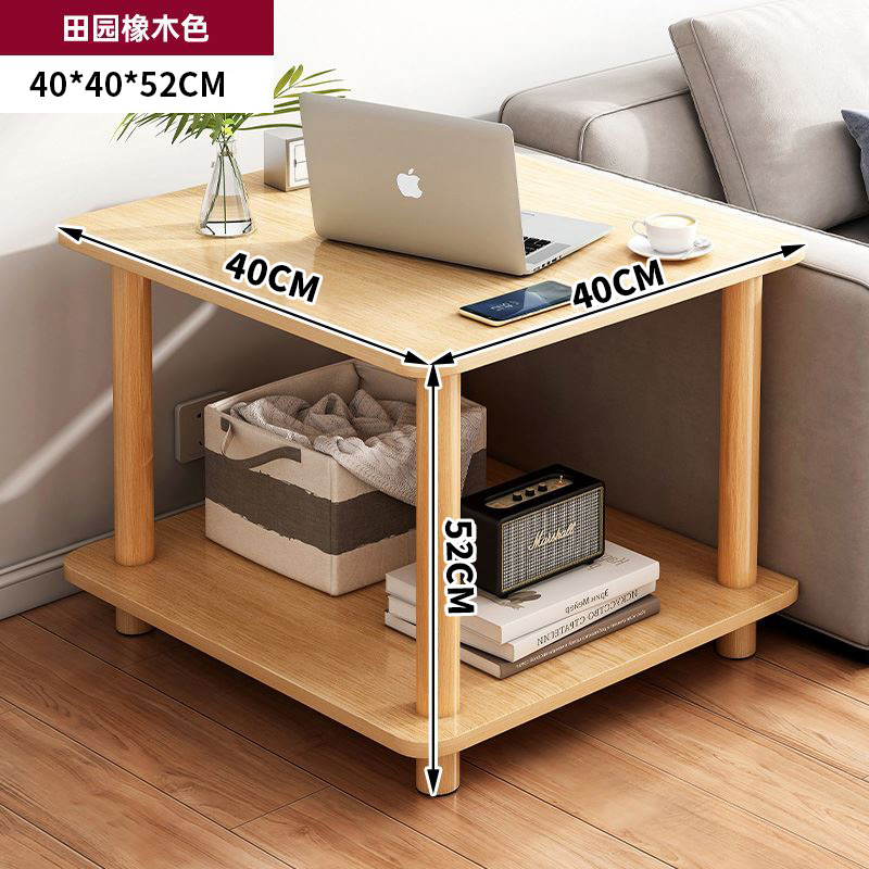 [경제 둥근 나무 다리] 목가적 인 오크 색 40*40*52cm