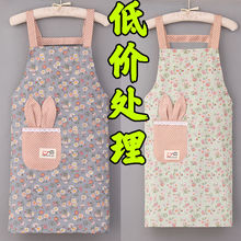 新款帆布围裙厨房家用女可爱洋气做饭透气韩版耐磨公主裙工作成人