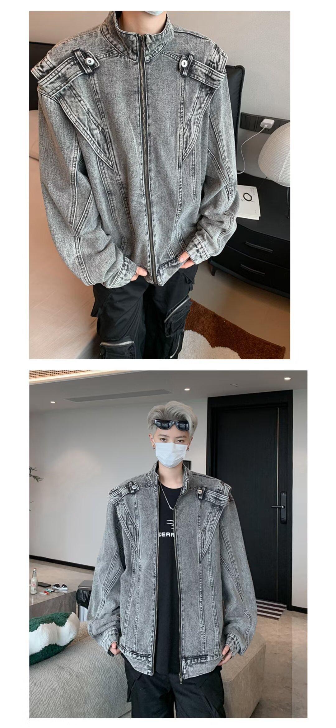2024 Spring Autumn Cool Men Ins High Street Brand Harajuku Style Korean Version Trendy Loose Jacket_mkmklike.com