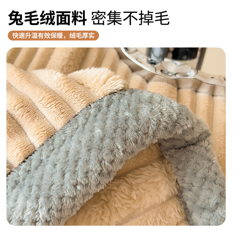 Explosiones transfronterizas de conejo peluche mantas de invierno gruesas mantas de oficina siesta única mantas de almuerzo mantas de sofá