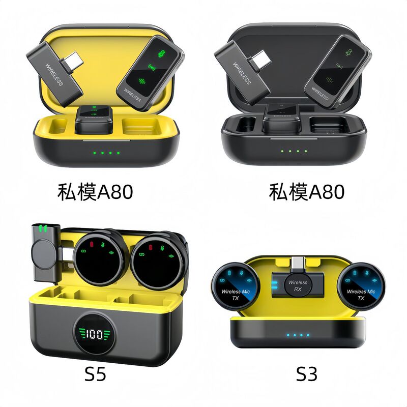 Cross-border wireless collar clip microphone Q8S3 camera universal outdoor live mobile phone shooting recording noise reduction microphone