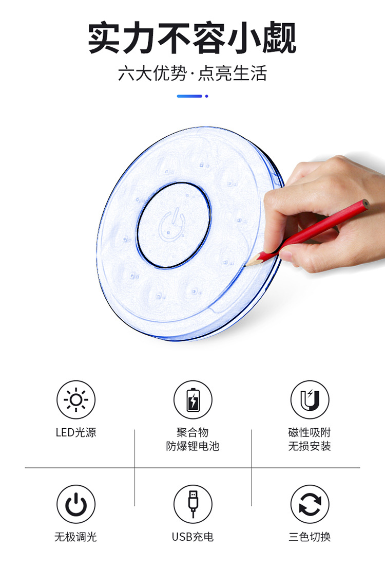 Car reading light led lighting car rear trunk ceiling induction roof light free wiring modification