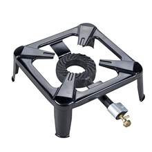 定制新款猛火炉方型户外便携燃气灶具大火力角钢铸铁炉节能批发