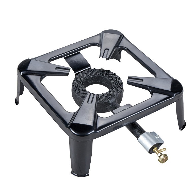 定制新款猛火炉方型户外便携燃气灶具大火力角钢铸铁炉节能批发