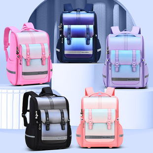 2023 New Primary School Bags Boys and Girls Children's Schoolbags Grade 1-6 Burden-Reducing Shoulder Protection Burden-Reducing Bag