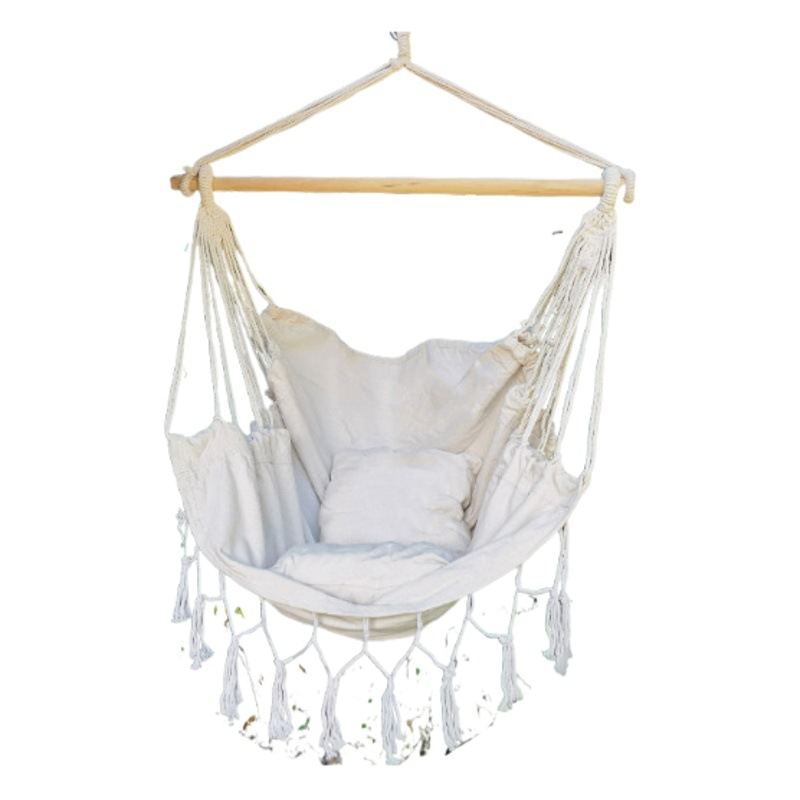 Silla colgante transfronteriza para interiores y exteriores dormitorio hamaca para estudiantes universitarios silla perezosa balcón silla de columpio para el hogar silla colgante para exteriores engrosada