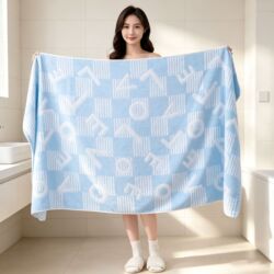 Mercan velvet towel mother-child set, more absorbent than pure cotton bath towel, two-piece set, soft and skin-friendly bath towel.