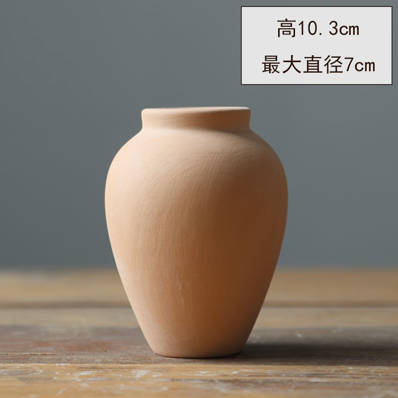 Vasos de cerámica simple, flores secas al aire nórdicas, flores secas al aire, pinturas de color bajo esmalte cerámico, productos semiacabados de bricolaje.