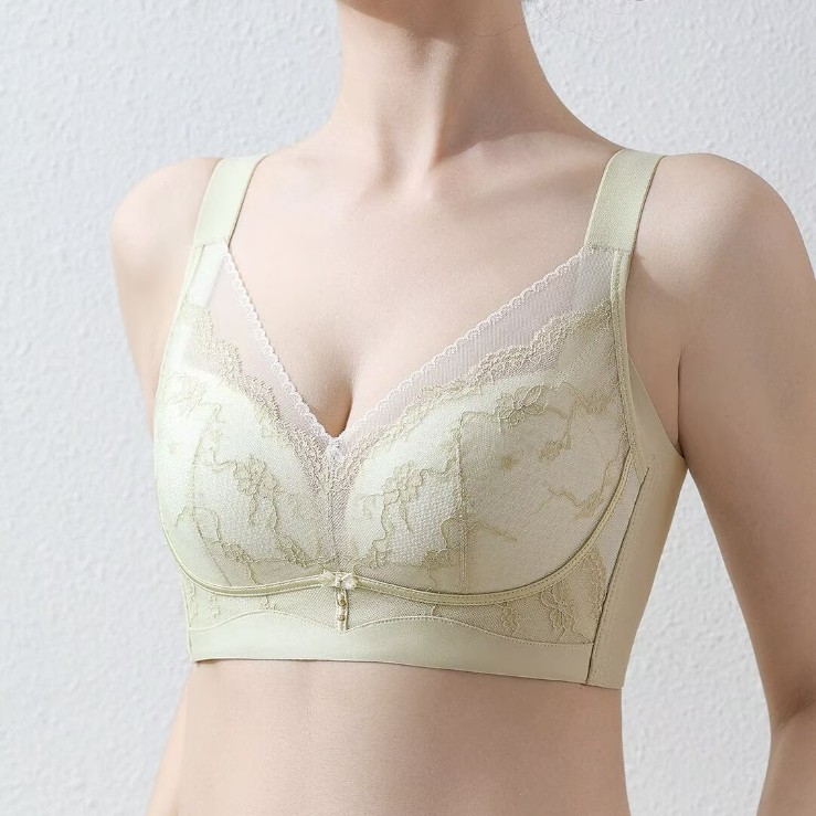 Paper-Thin Cup, Lightweight, Wire-Free Cd Cup Bra, Large Bust Minimizing, Gathering Side Breasts, Large Cup Adjustable Bra