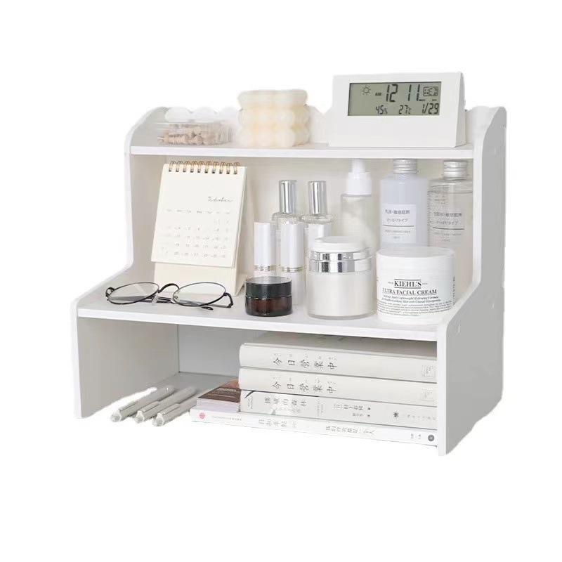 Estante de almacenamiento de escritorio de múltiples capas estante de almacenamiento dormitorio de estudiantes cosméticos organizador de juguetes estante de almacenamiento de artículos diversos de oficina