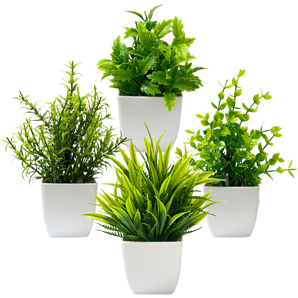 Simulación de maceta para decorar el hogar, plantas verdes, mesa de comedor de lavanda, decoración de oficina, plantas de romero