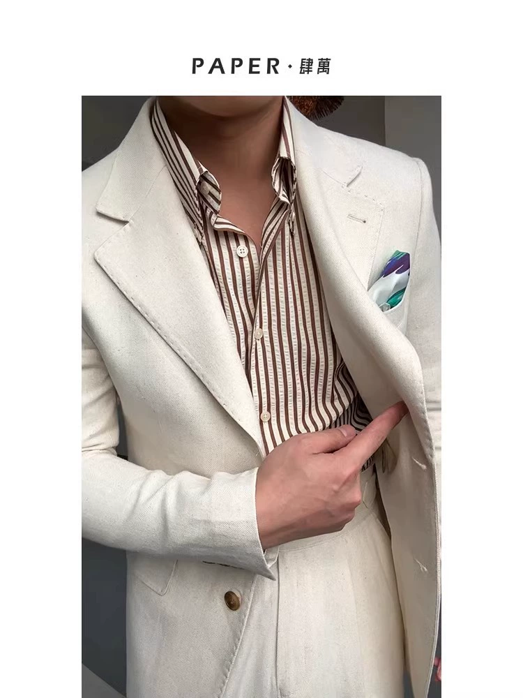 Летняя casual и клетчатая? Оригинальный текст: "2024 Casual and Casual Seersucker Shirt, Fashionable Retro Button Wide Angle Collar Lining, Everyday Versatility and Temperament for Men". Translation should maintain meaning: 