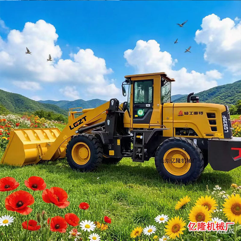 3吨全新四驱铲车装载机 装粮食加长臂抓木机 农用养殖场清粪铲车