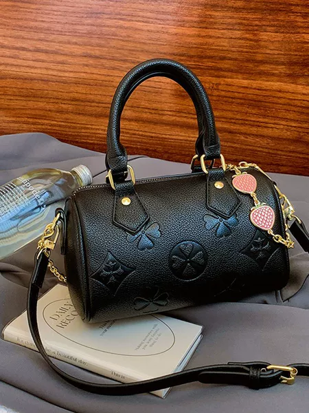 Printed Handbag Boston Bag for Women 2026 New Style Vintage Light Luxury Versatile Crossbody Bag High-End Pillow Bag