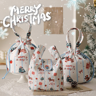 New Creative Portable Canvas Apple Bag Christmas Gift Bag Christmas Eve Apple Gift Box Christmas Gift Bundle Pocket