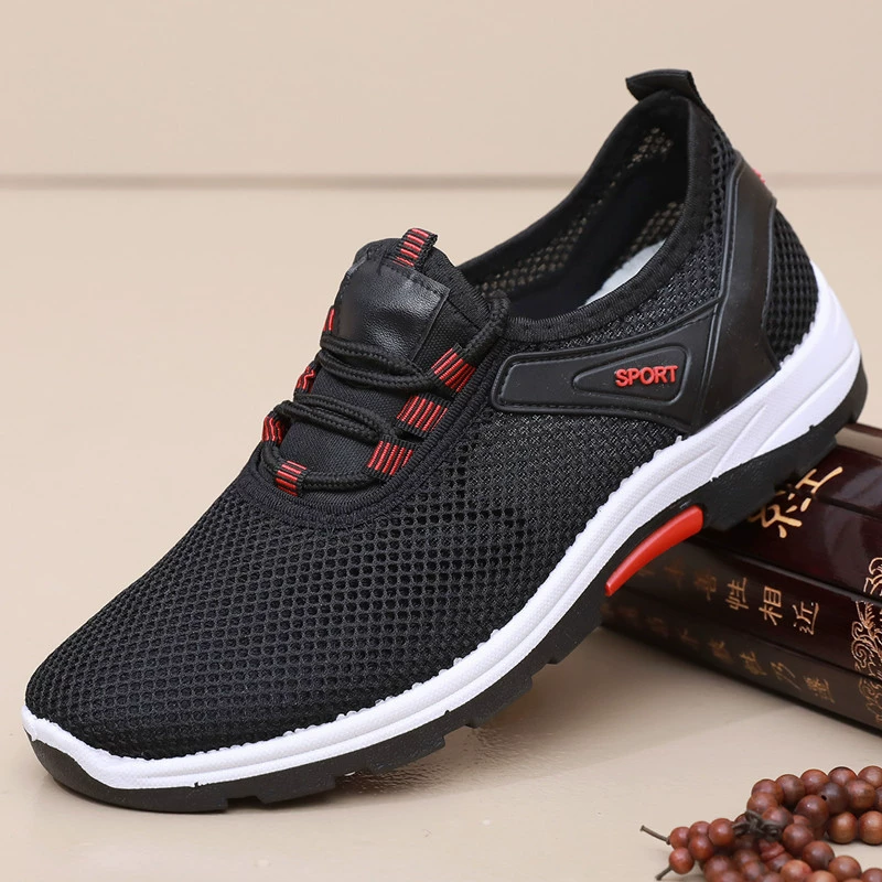 Тканевая обувь Old Beijing, мужские сетчатые кроссовки, летние новые дышащие походные туфли, модные корейские кроссовки на шнуровке