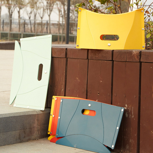 Plastic folding small bench folder folding stool ins internet celebrity folding stool storage bag small bench plastic stool